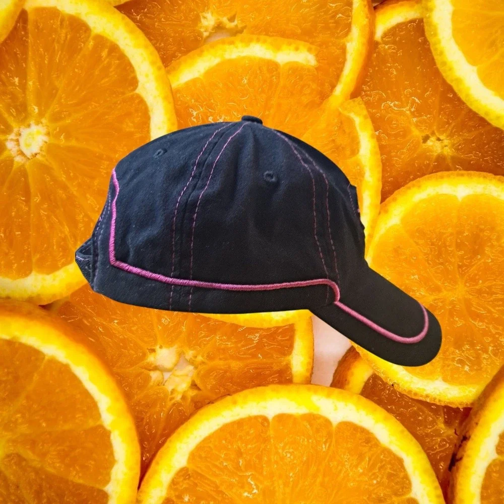 Super Girl Black Pink Baseball Cap Hat Hearts Logo Girl's Youth‎